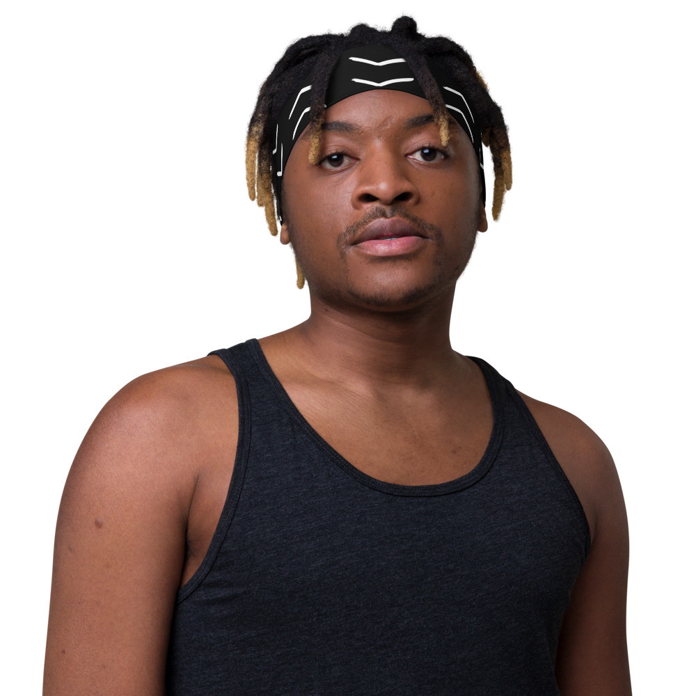 Black Mud Cloth Inspired Headband