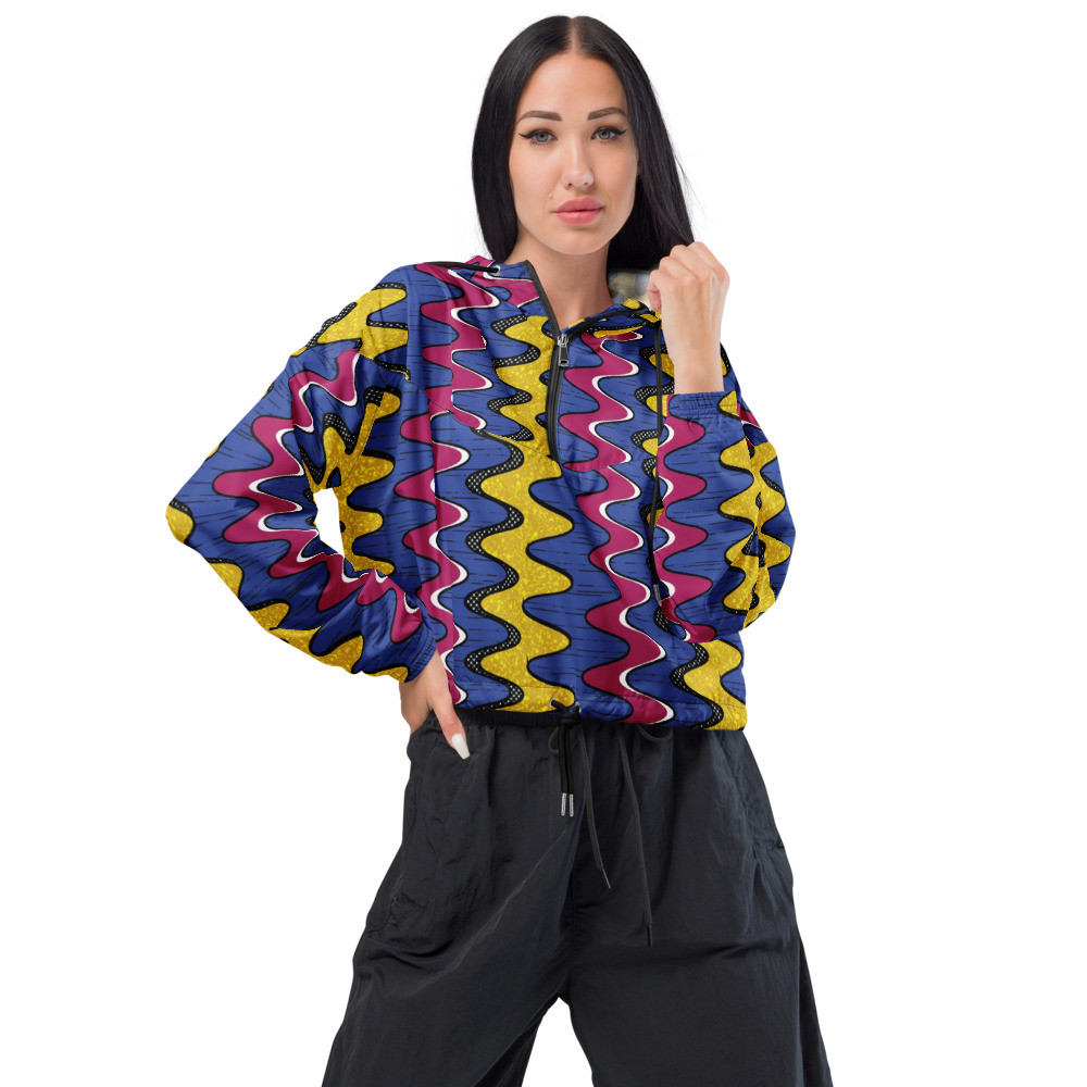 Women’s Squiggly Drip II cropped windbreaker