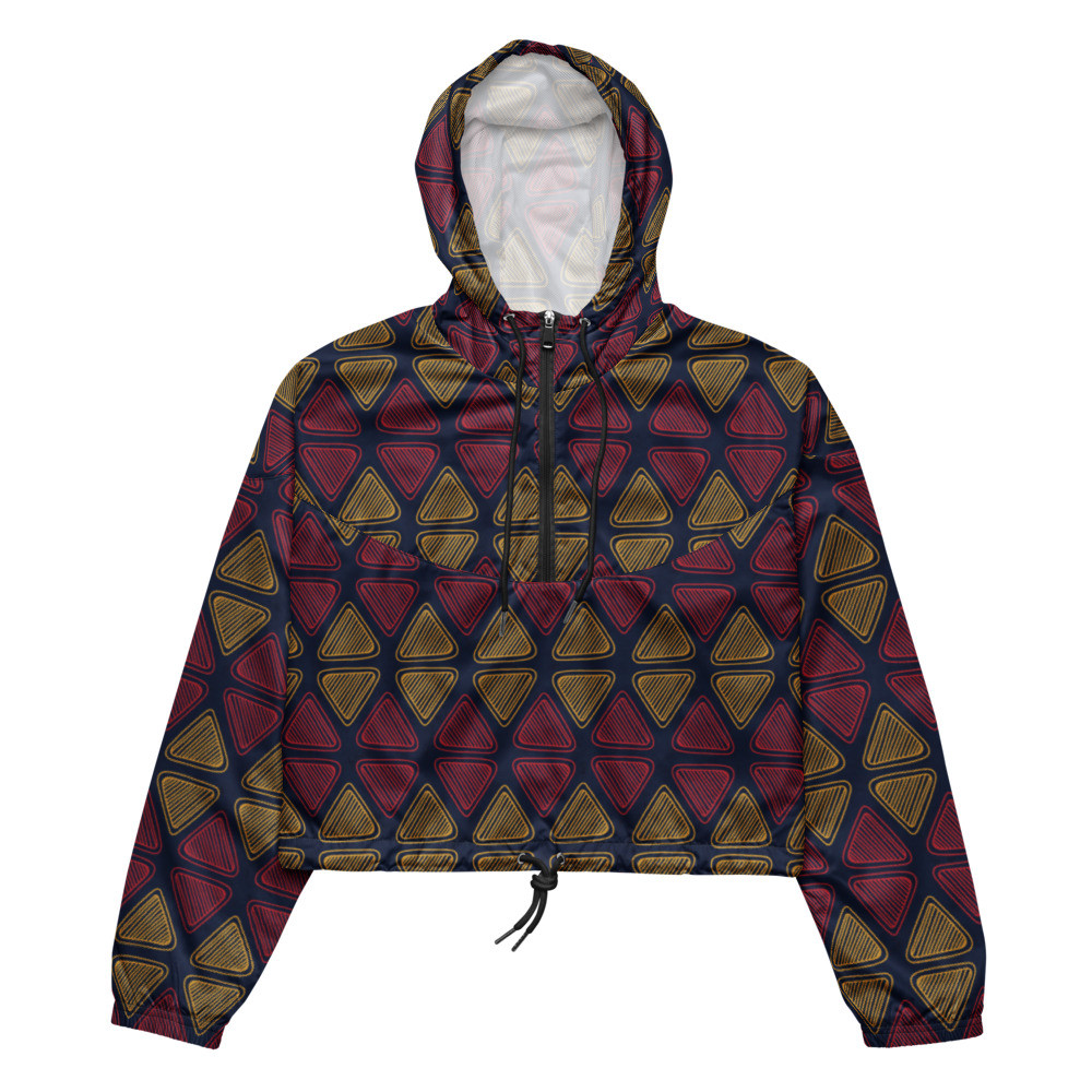 Women’s Triangles II cropped windbreaker