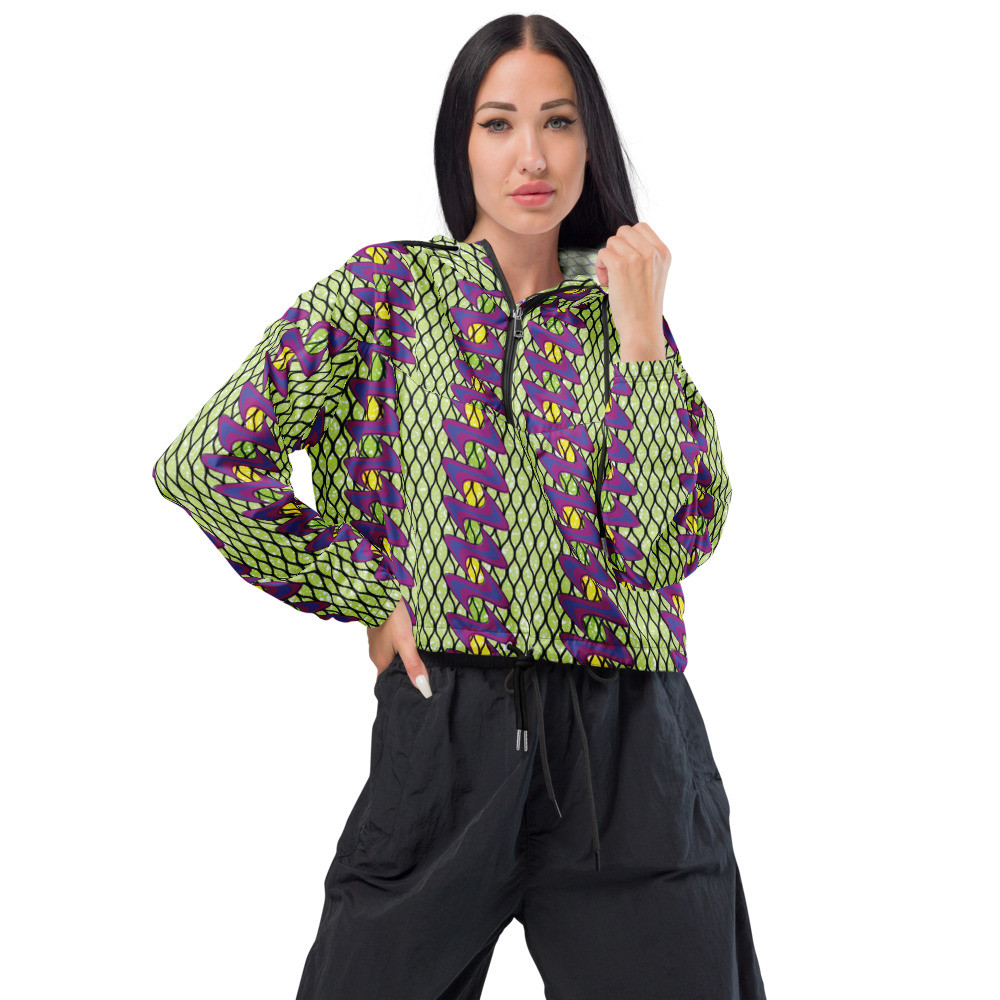 Women’s Fishnet Ladders Inspired cropped windbreaker