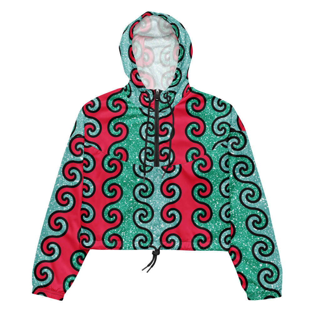 Women’s Intertwined Curls cropped windbreaker