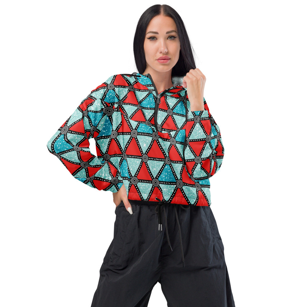 Women’s Triangles cropped windbreaker