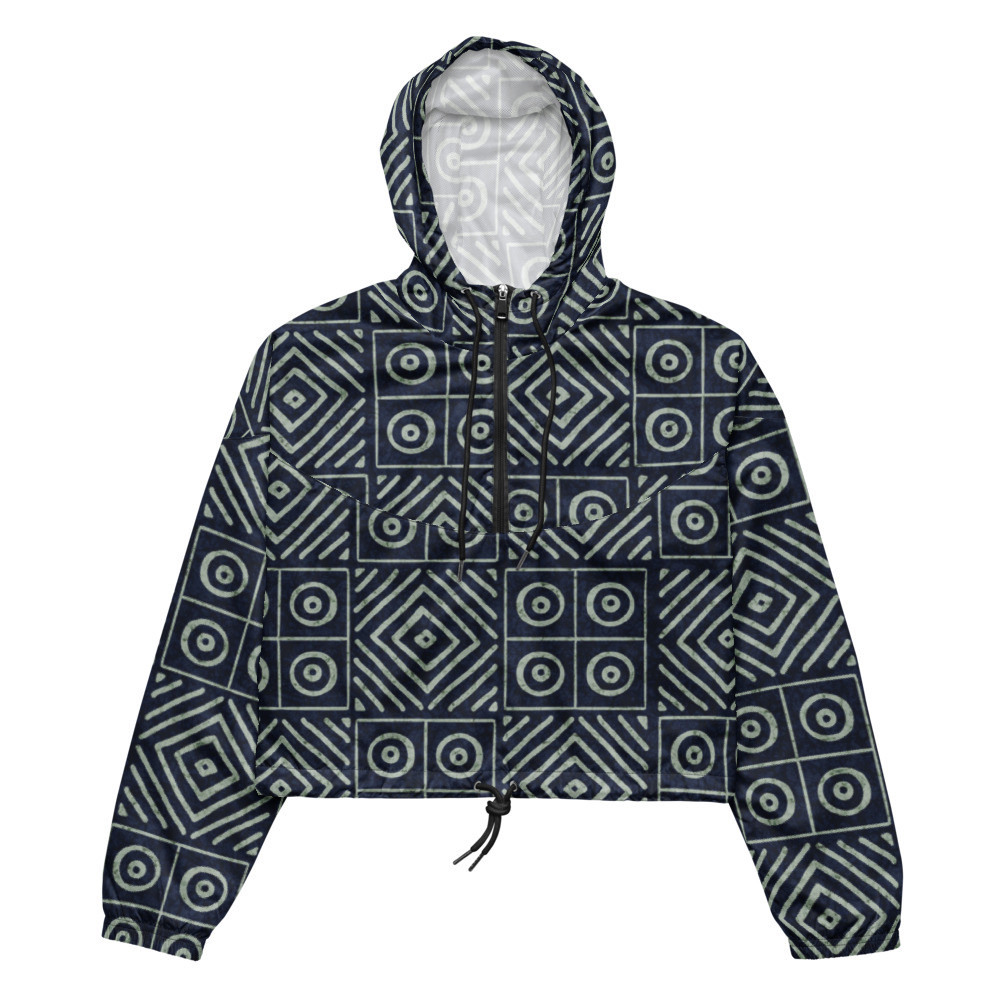 Women’s Adire cropped windbreaker