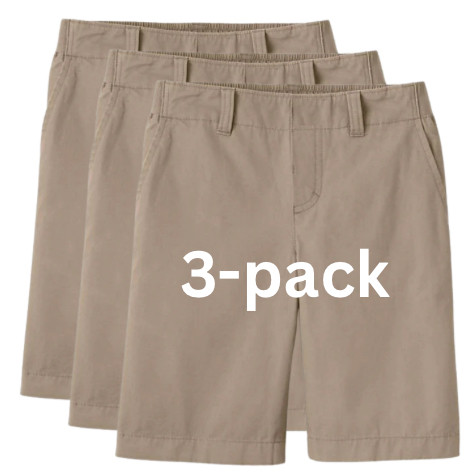 3-pack Unisex Uniform Khaki Shorts