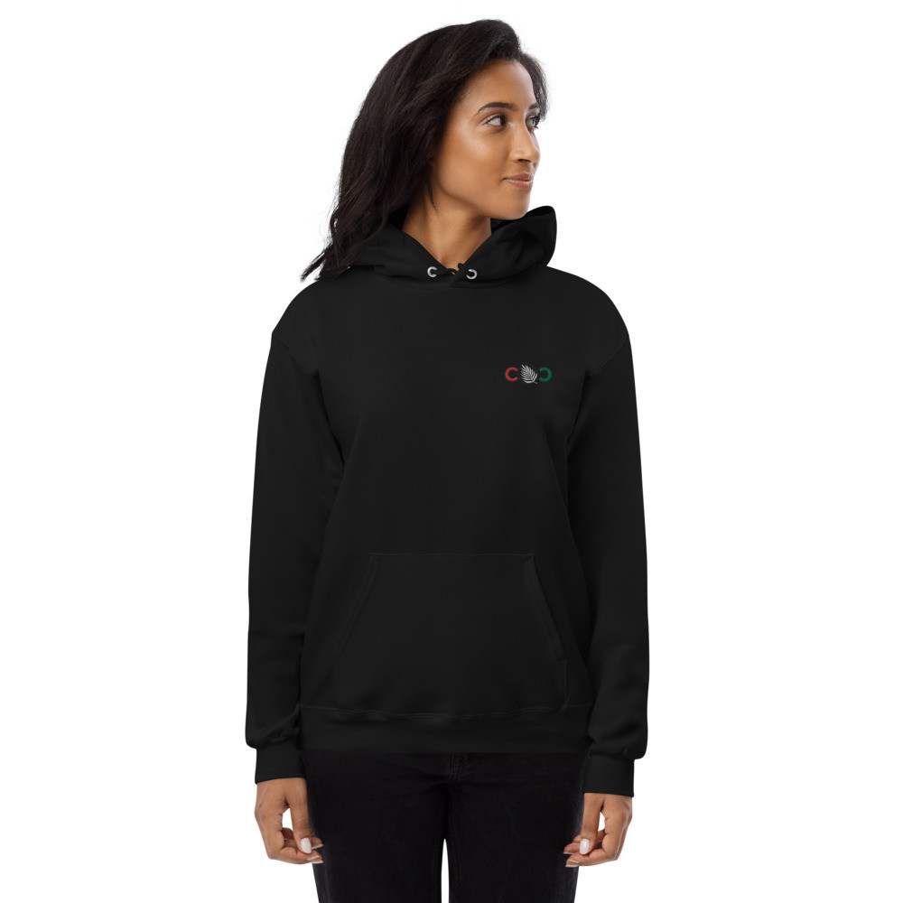 Embroidered Pan African Unisex fleece hoodie