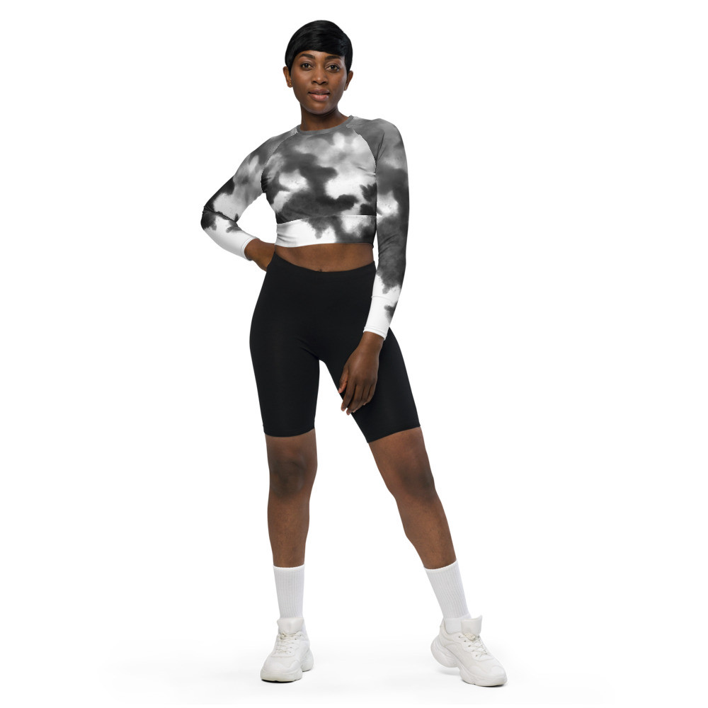 Night Sky Recycled long-sleeve crop top