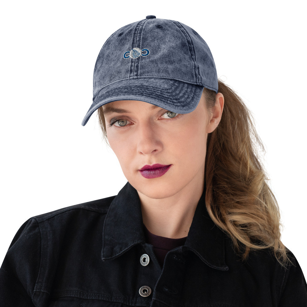 Blue Vintage Cotton Twill Cap