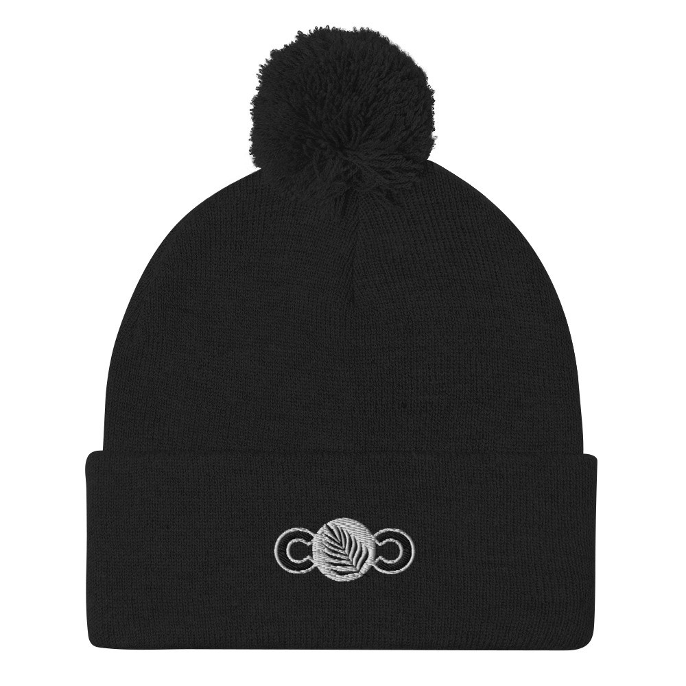 Black Pom-Pom Beanie