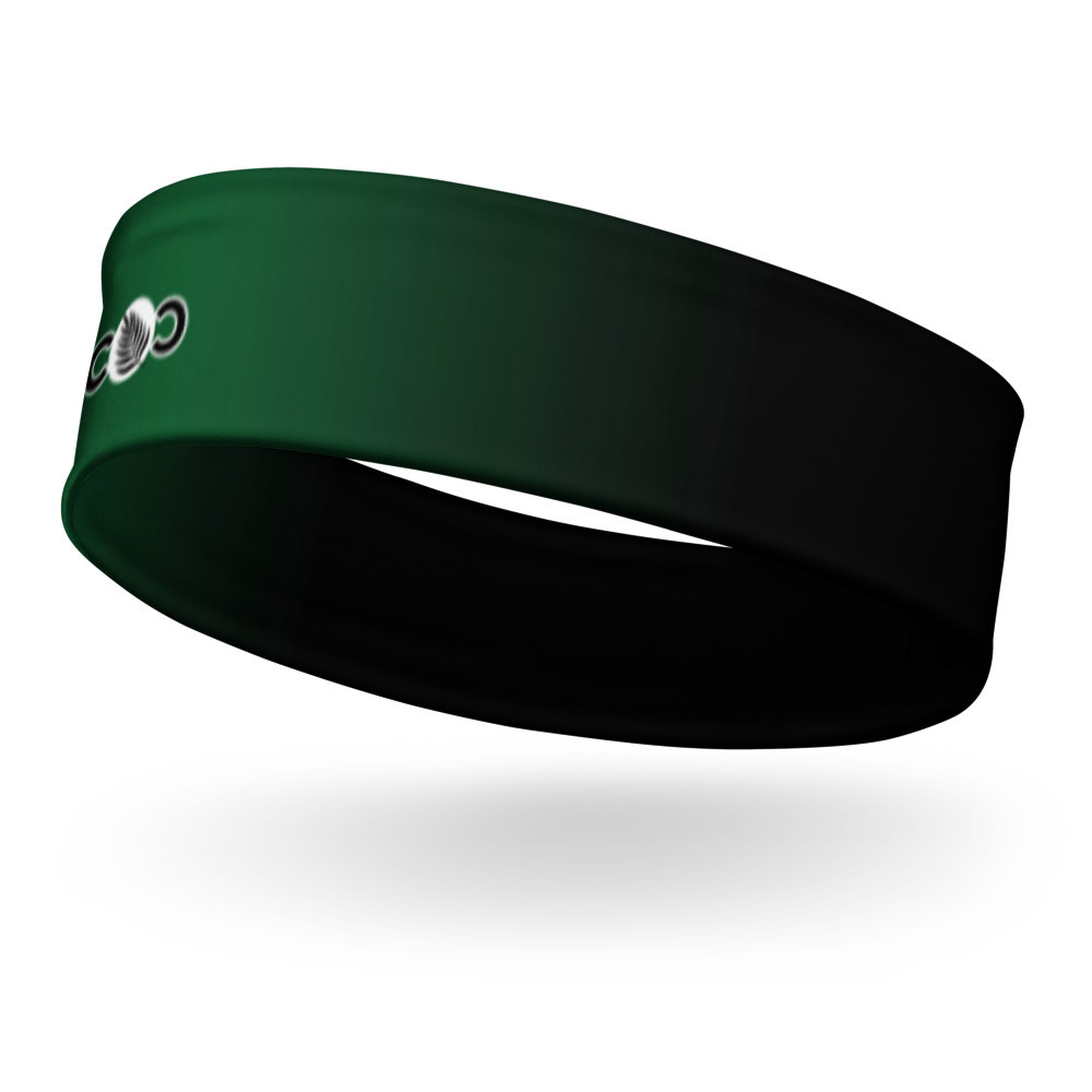 Green And Black Fading Headband