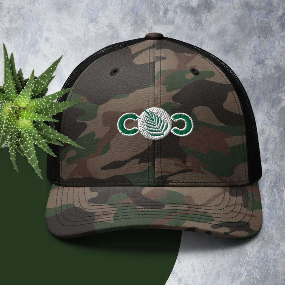 Camouflage trucker hat