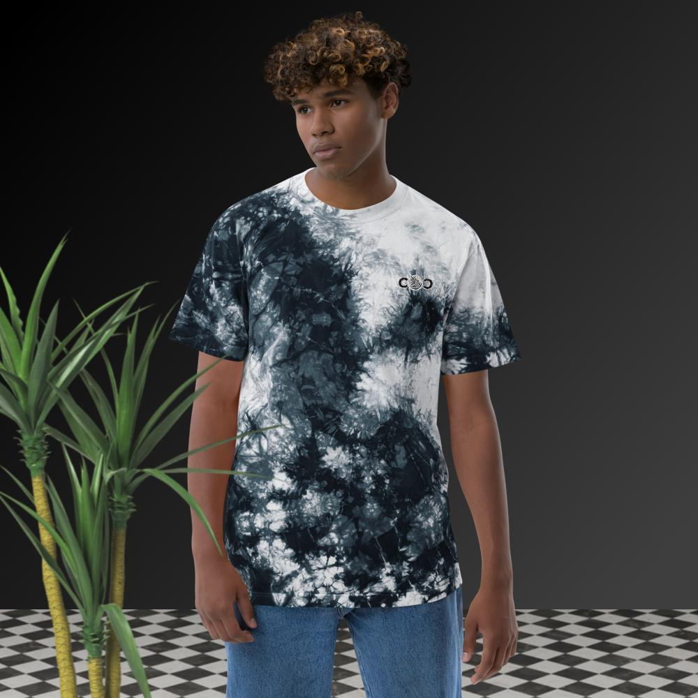 Oversized Black tie-dye t-shirt