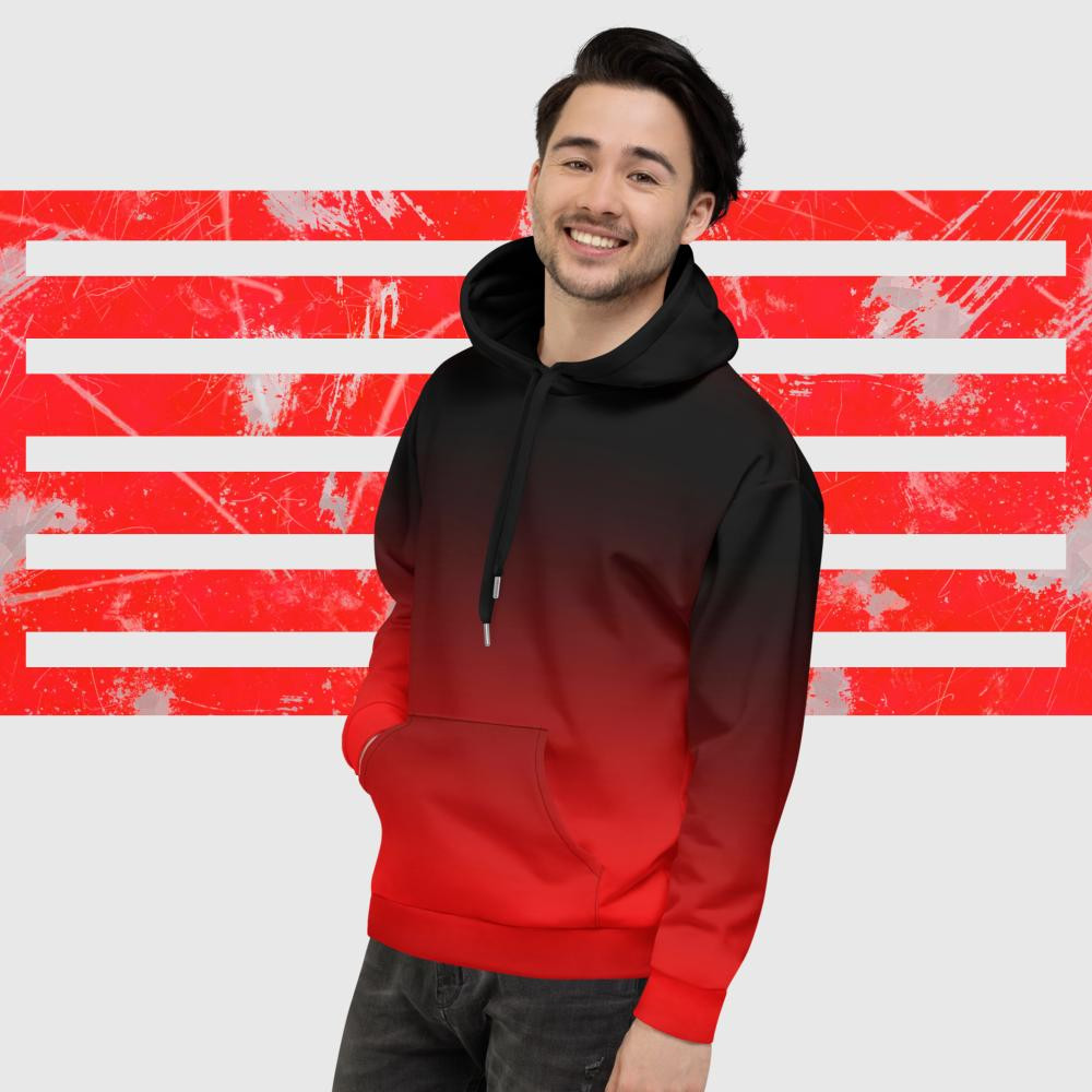Red Full-Fade Unisex Hoodie