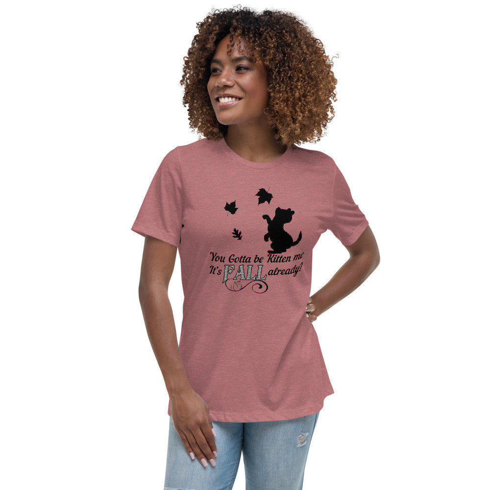 Fall Kitten Women's Relaxed T-Shirt