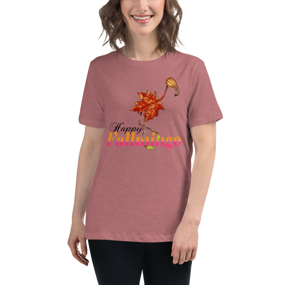 Happy Fallmingo Women's Relaxed T-Shirt