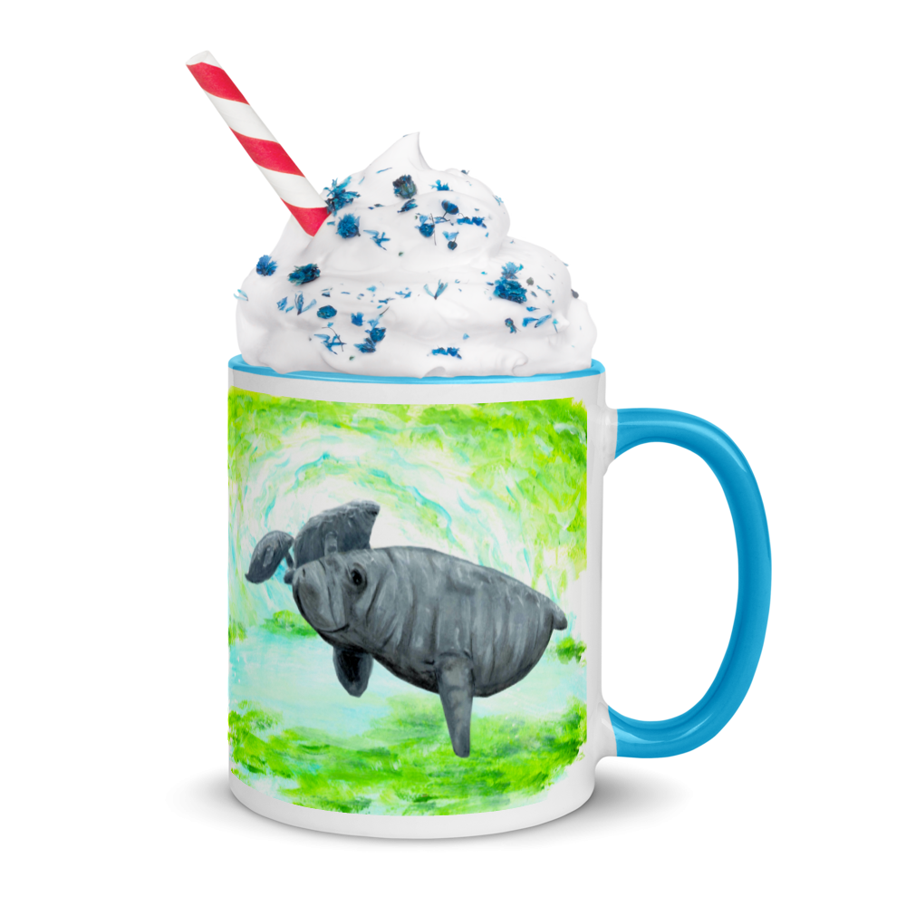 Manatee Mug with Color Inside