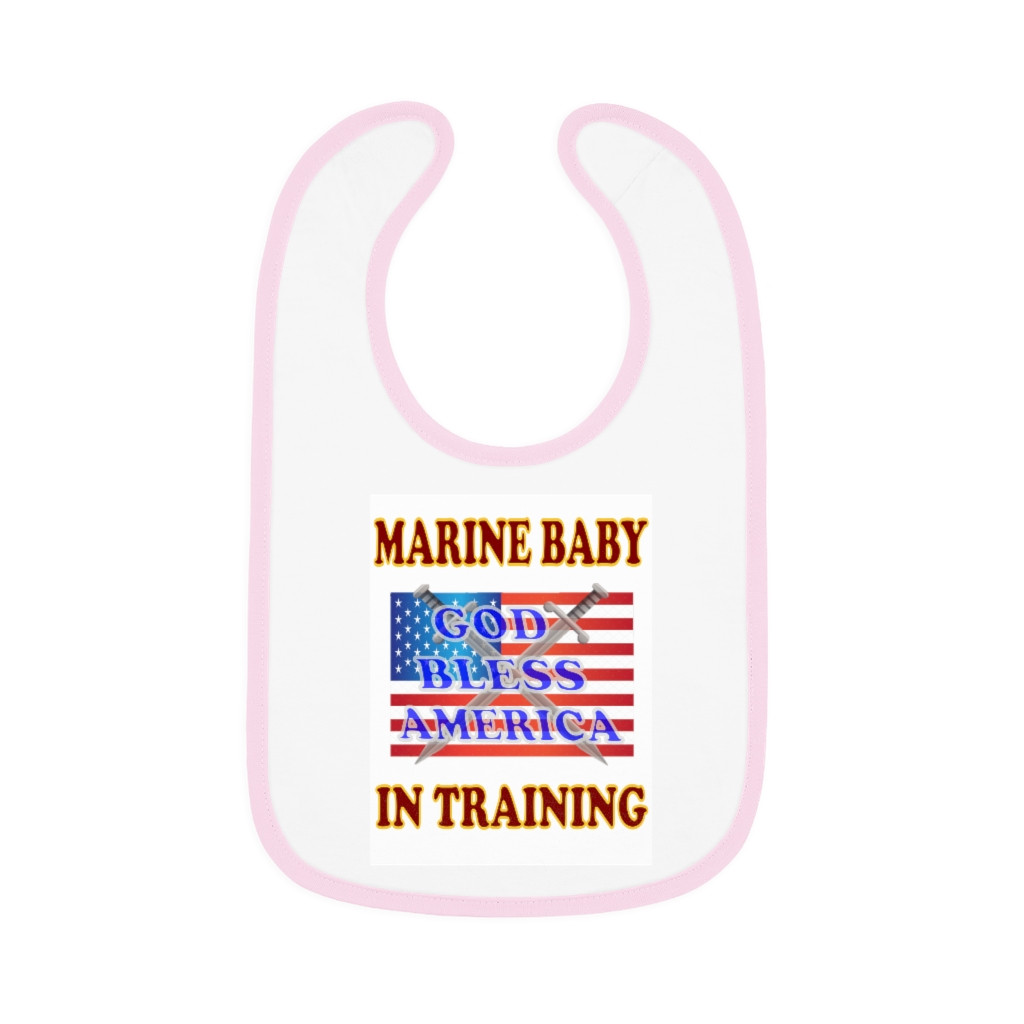 Marine Baby Contrast Trim Jersey Bib for Boys and/or Girls