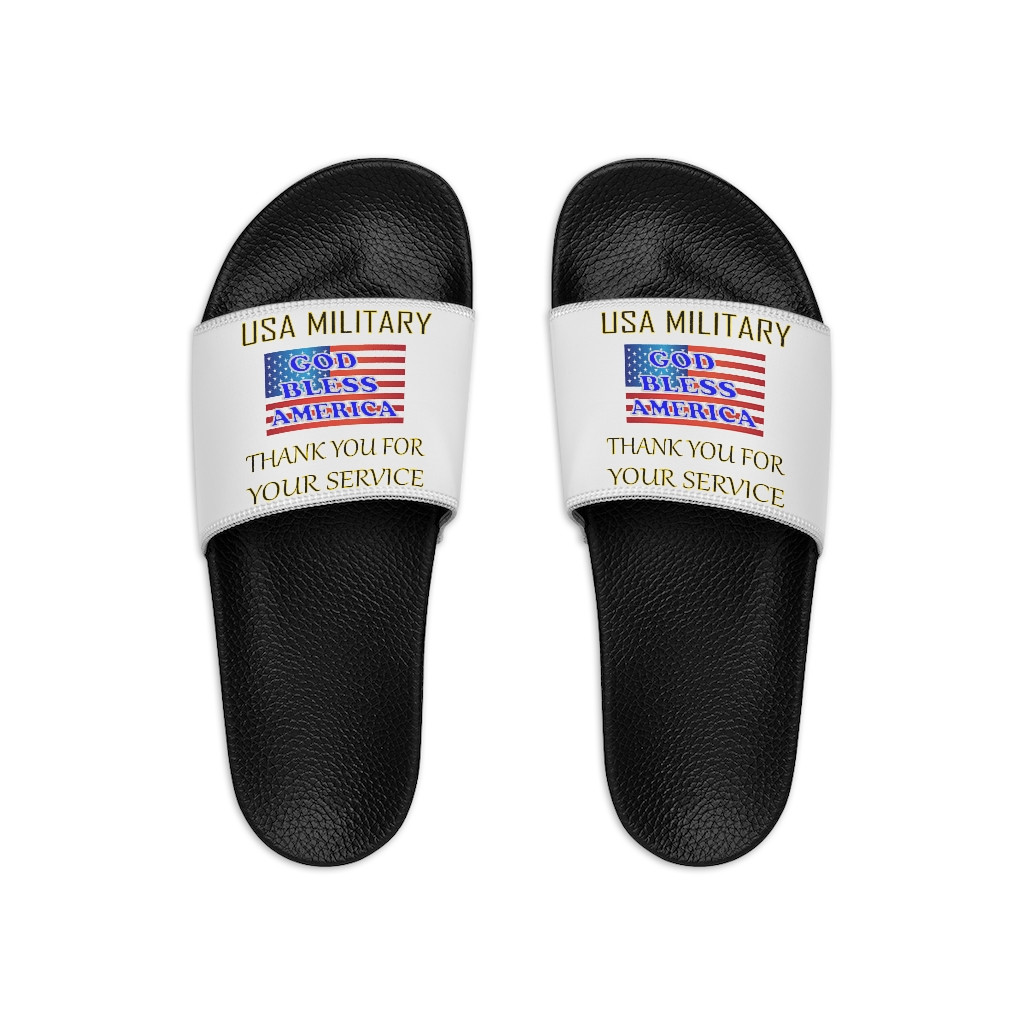 USA Military - Thank You for Your Service - Men's Slide Sandals