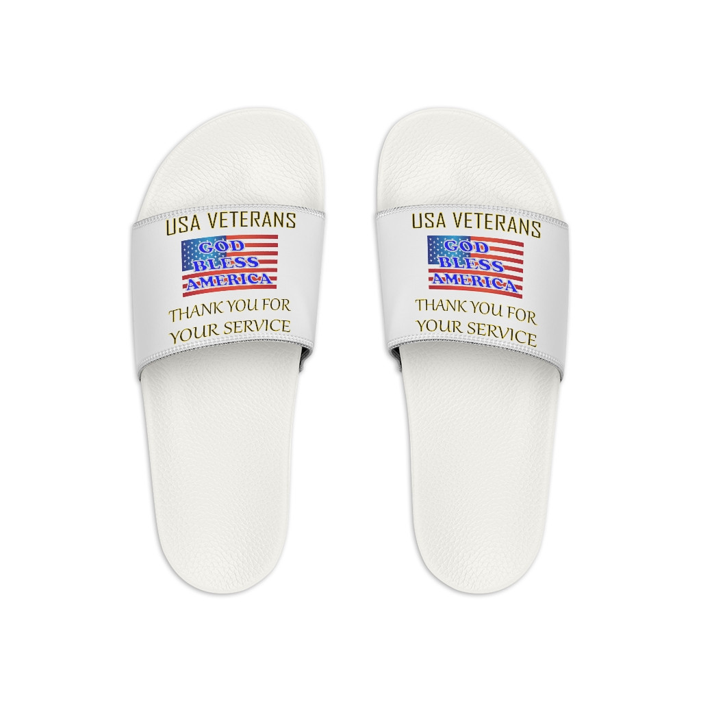 USA Veterans - Thank You for Your Service - Men's Slide Sandals