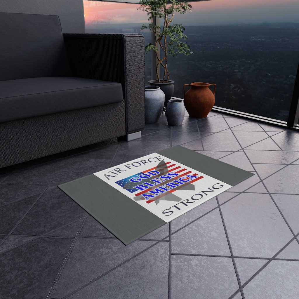 Air Force Strong - Outdoor Rug.