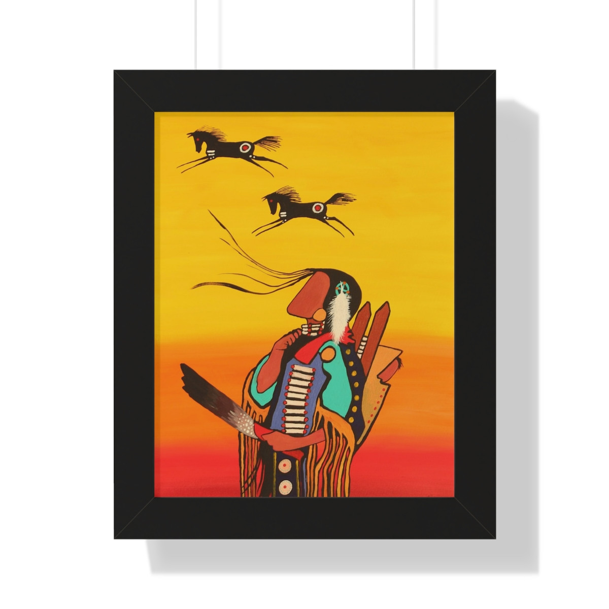 Baby Horses-Framed Vertical Poster