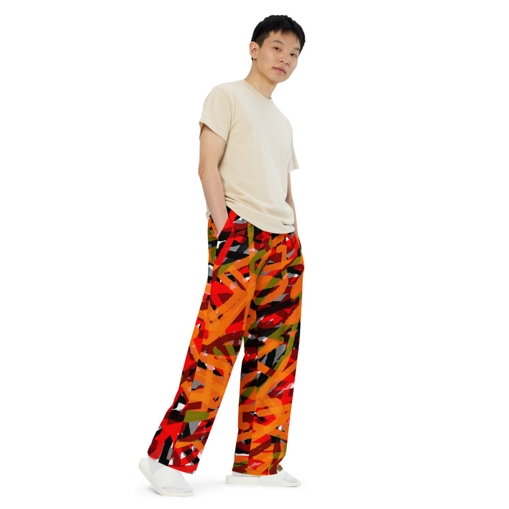 All-over print unisex wide-leg pants Hosen mit Hardrock Motiv  original dELLaS  2022
