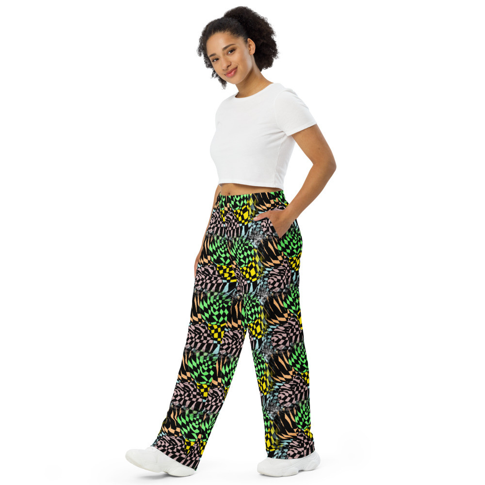 All-over print unisex wide-leg pants,  hosen mit Textildesign original dELLaS 2022