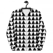 Unisex Bomber Jacket, schwarz weis Dreieck original dELLaS 2023