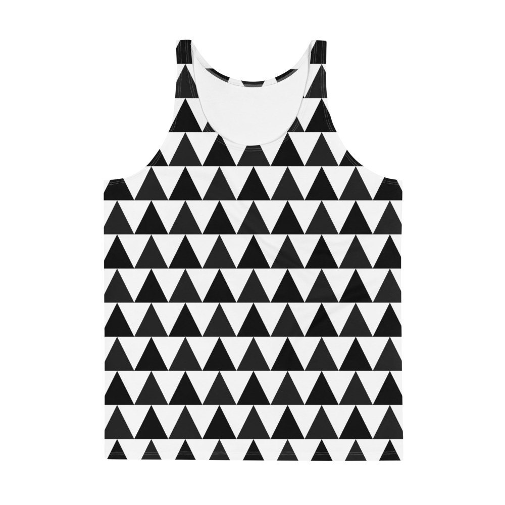 Unisex Tank Top, Unterhemd für Sie und Ihn schwarz weis Dreieck original dELLaS 2023