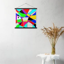 Poster with hangers, Poster matt mit Aufhängung Farbflächen original dELLaS 2023