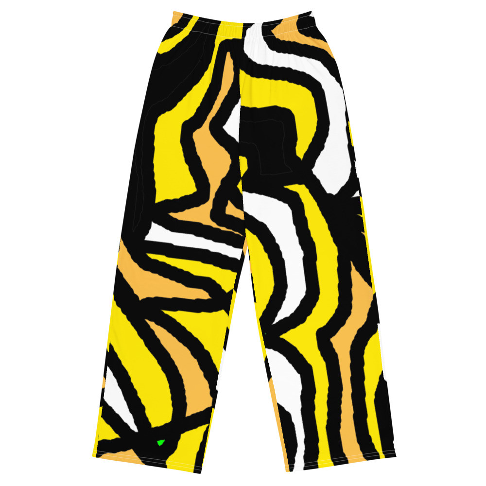 All-over print unisex wide-leg pants, Hosen für Sie und Ihn, Katzenartig original dELLaS 2022
