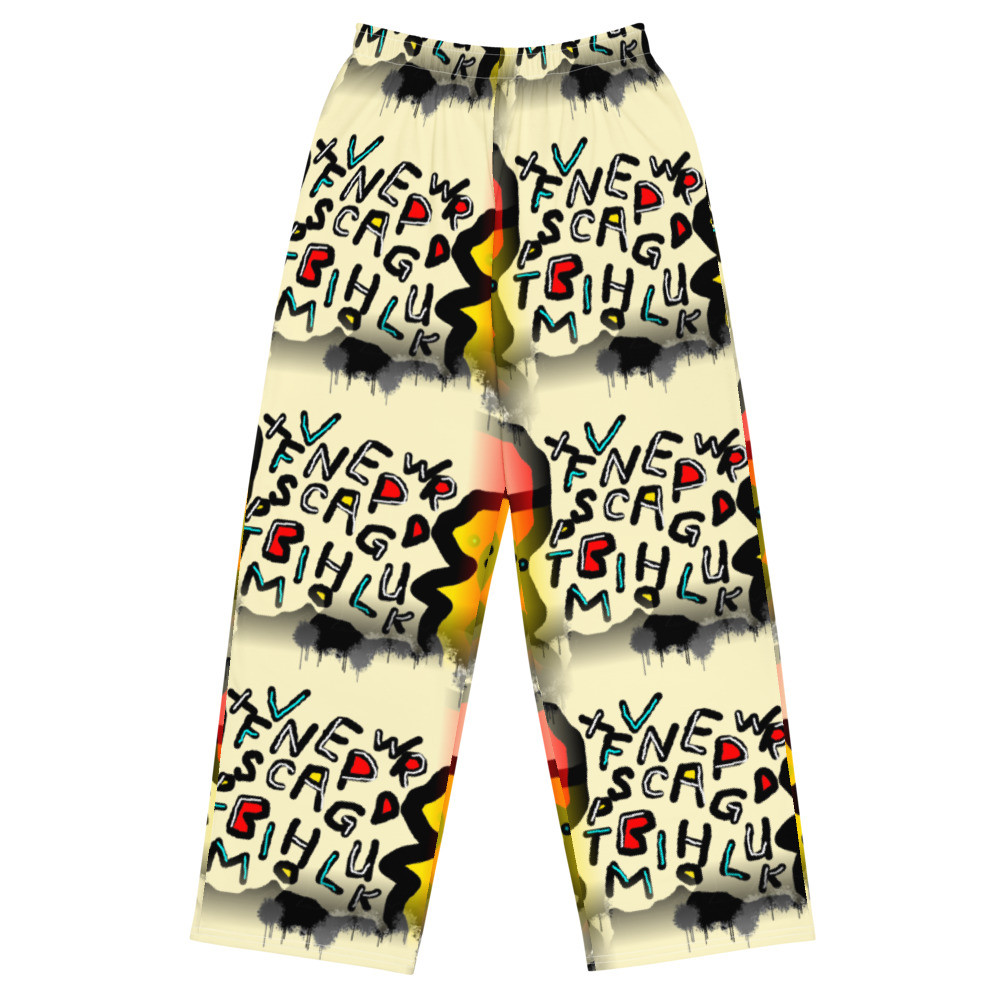 All-over print unisex wide-leg pants Original dELLaS Textilprint 2023