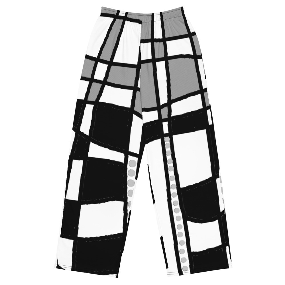 All-over print unisex wide-leg pants original dELLaS design 2023
