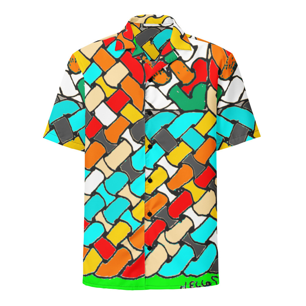 Unisex button shirt  Hemd kurz Arm original dELLaS Design 2024