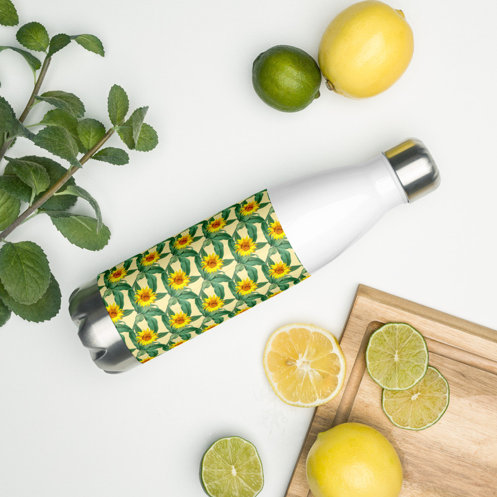 Stainless Steel Water Bottle Sunflowers