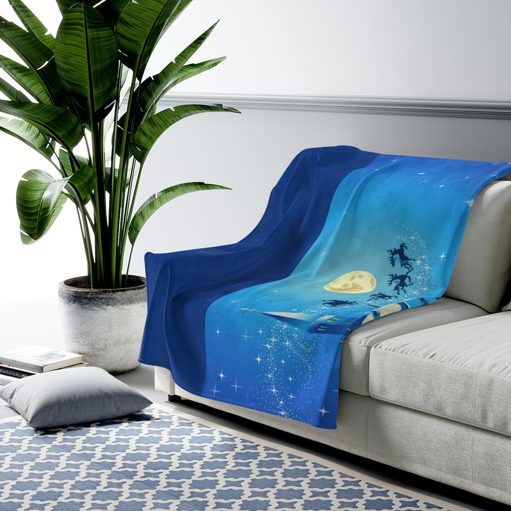Velveteen Plush Blanket Christmas night 