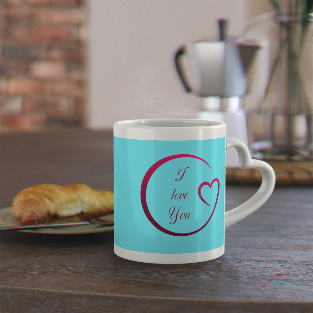 Heart-Shaped Mug I love You