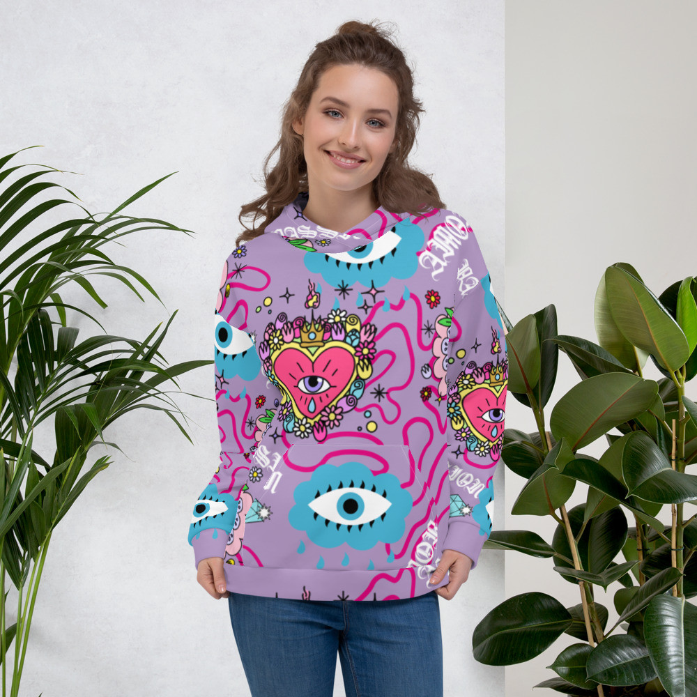 Amor Purple Unisex Hoodie