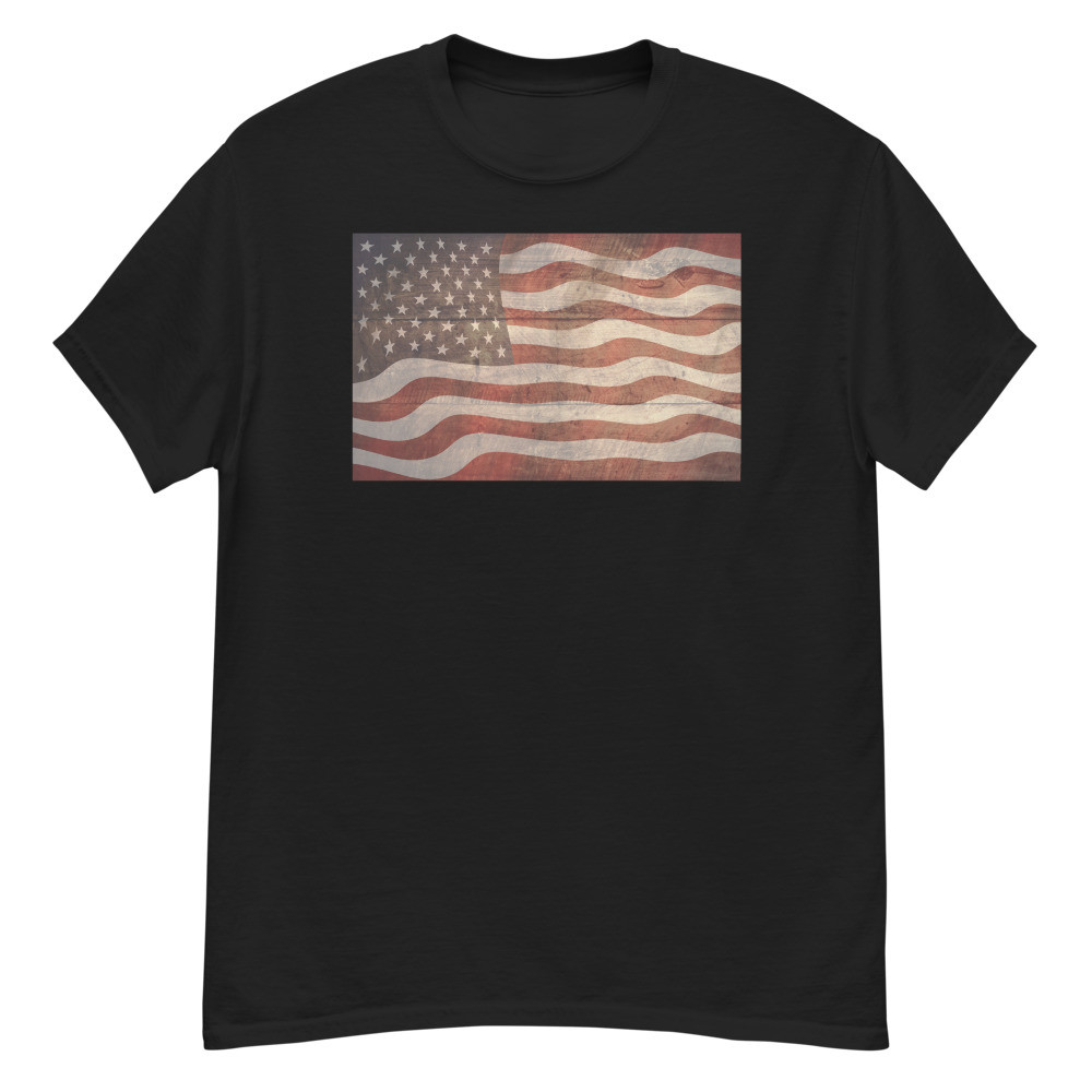 Rustic USA flag Men's classic tee