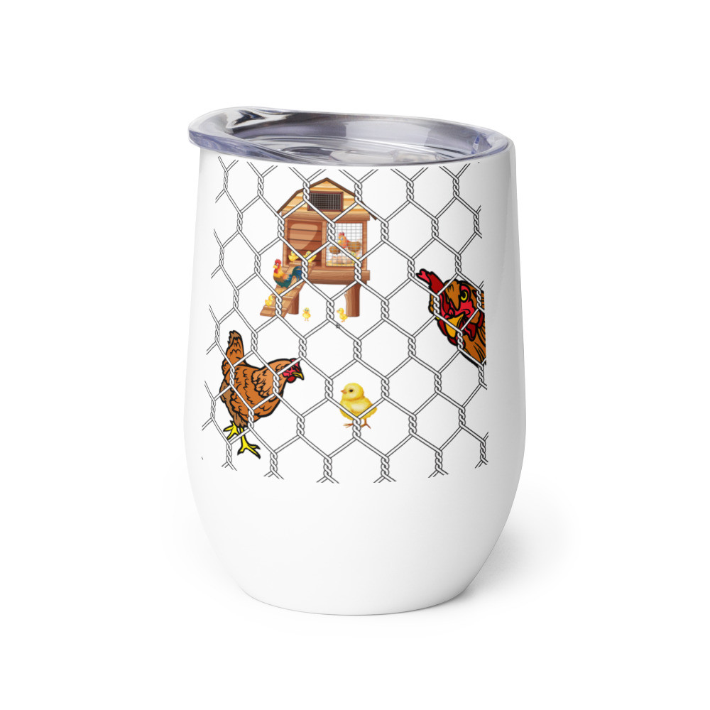 Chicken Coop Wine tumbler