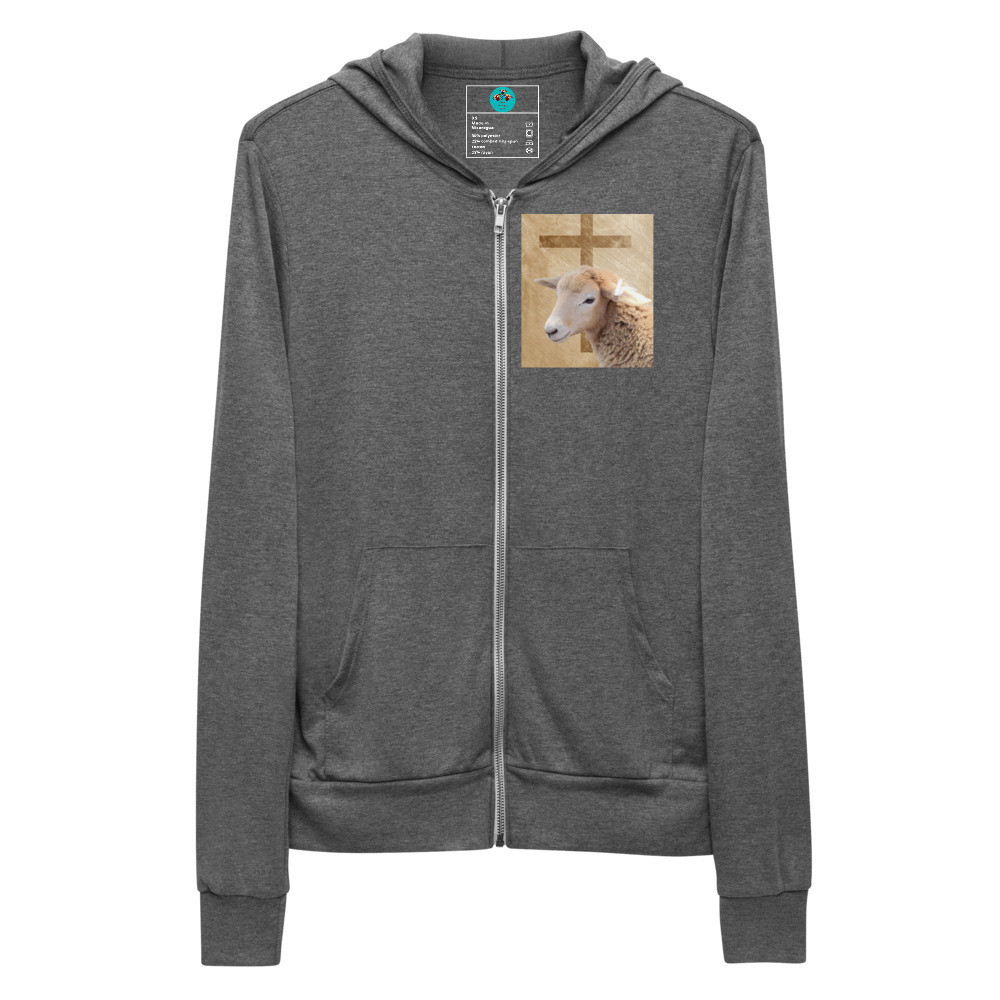 Lamb of Faith Unisex zip hoodie