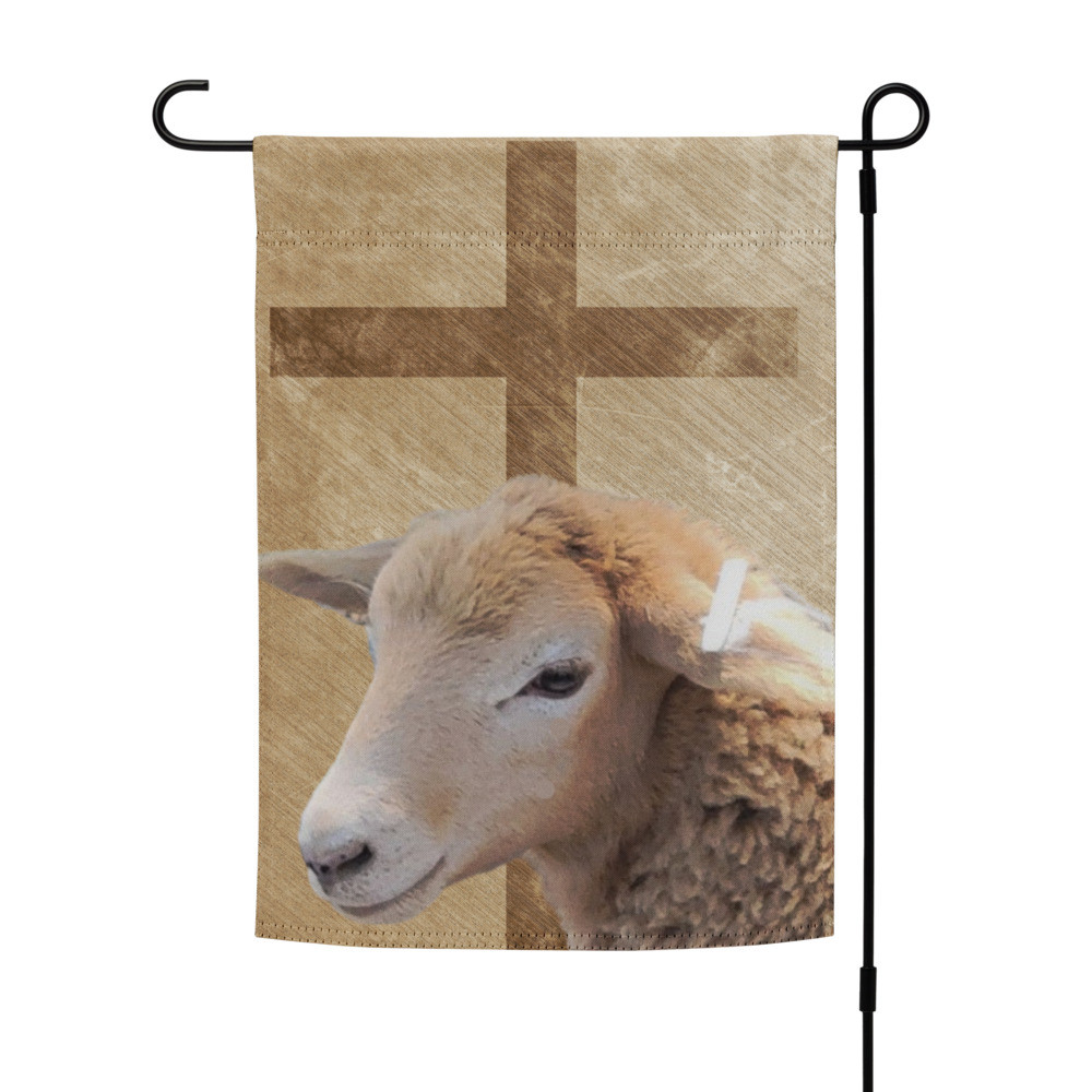 Lamb of  Faith Garden flag