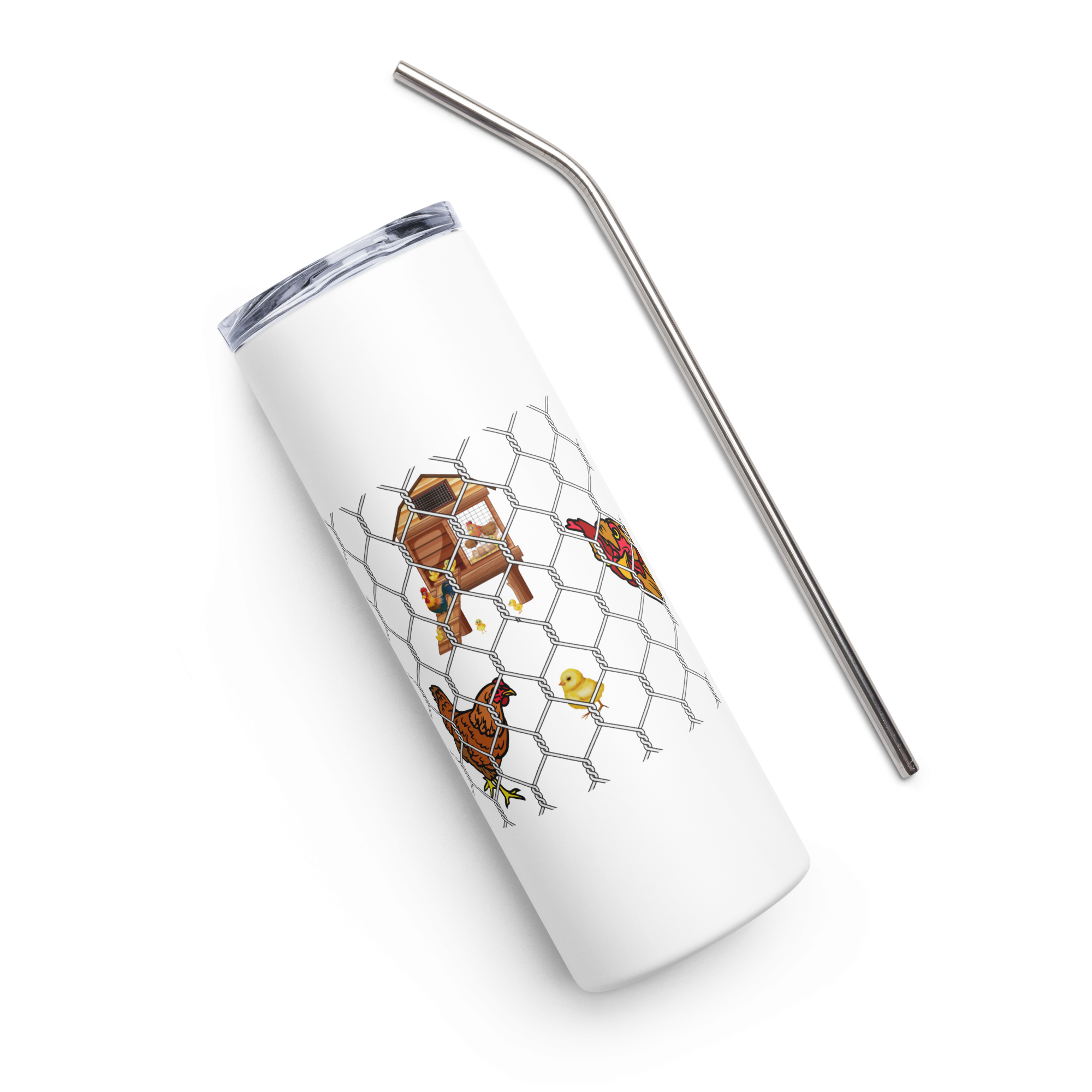 Chicken Coop Stainless steel tumbler