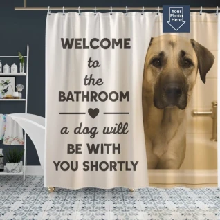 Personalized Humorouus Dog Shower Curtain