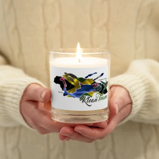 Glass jar soy wax candle