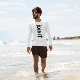 Jesus Did It Men's Rash Guard