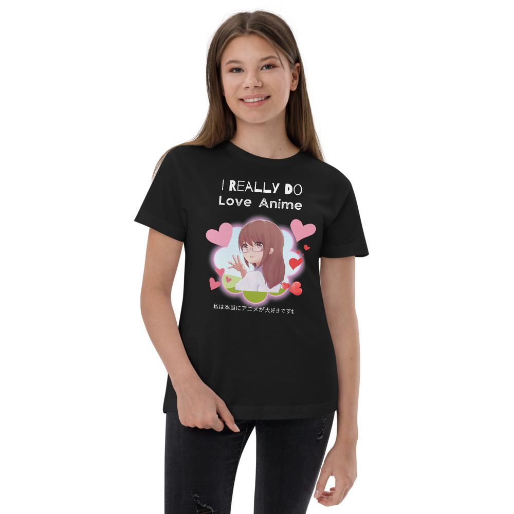 Youth jersey t-shirt: I Really Do Love Anime