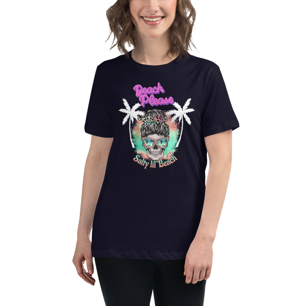 Women's Relaxed T-Shirt: Beach Please
