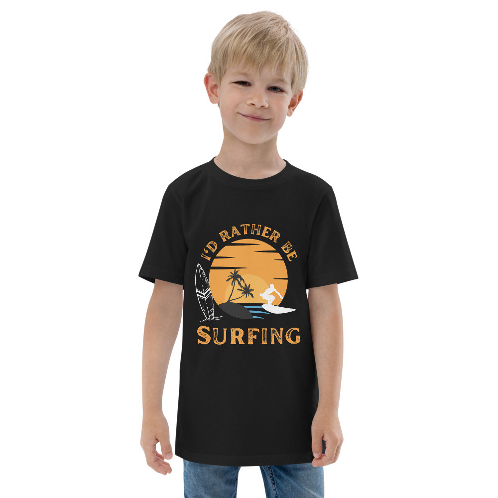 Youth jersey t-shirt: I'd Rather Be Surfing