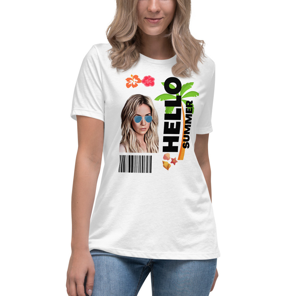 Women's Relaxed T-Shirt: Hello Summer