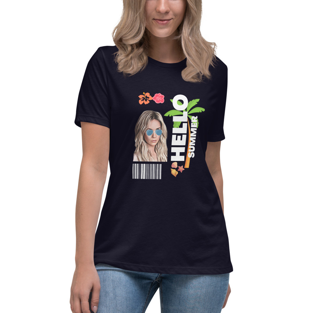 Women's Relaxed T-Shirt: Hello Summer